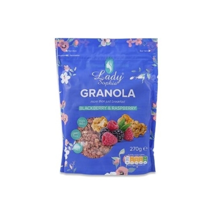 Picture of LADY SOPHIA GRANOLA BLACKBERRY & RASPBERRY 270GR